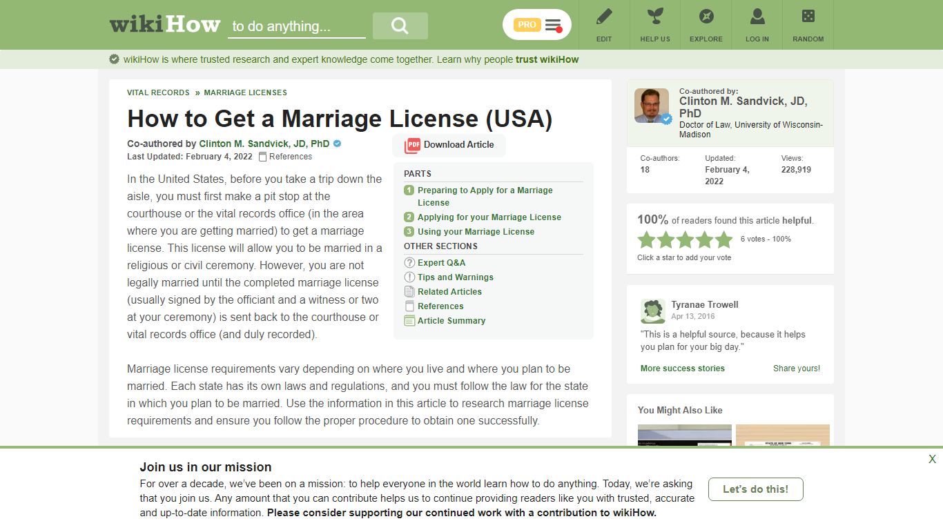 How to Get a Marriage License (USA) (with Pictures) - wikiHow